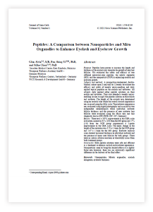 49 Peptides A Comparison between Nanoparticles and Mito Organelles to Enhance Eyelash and Eyebrow Growth